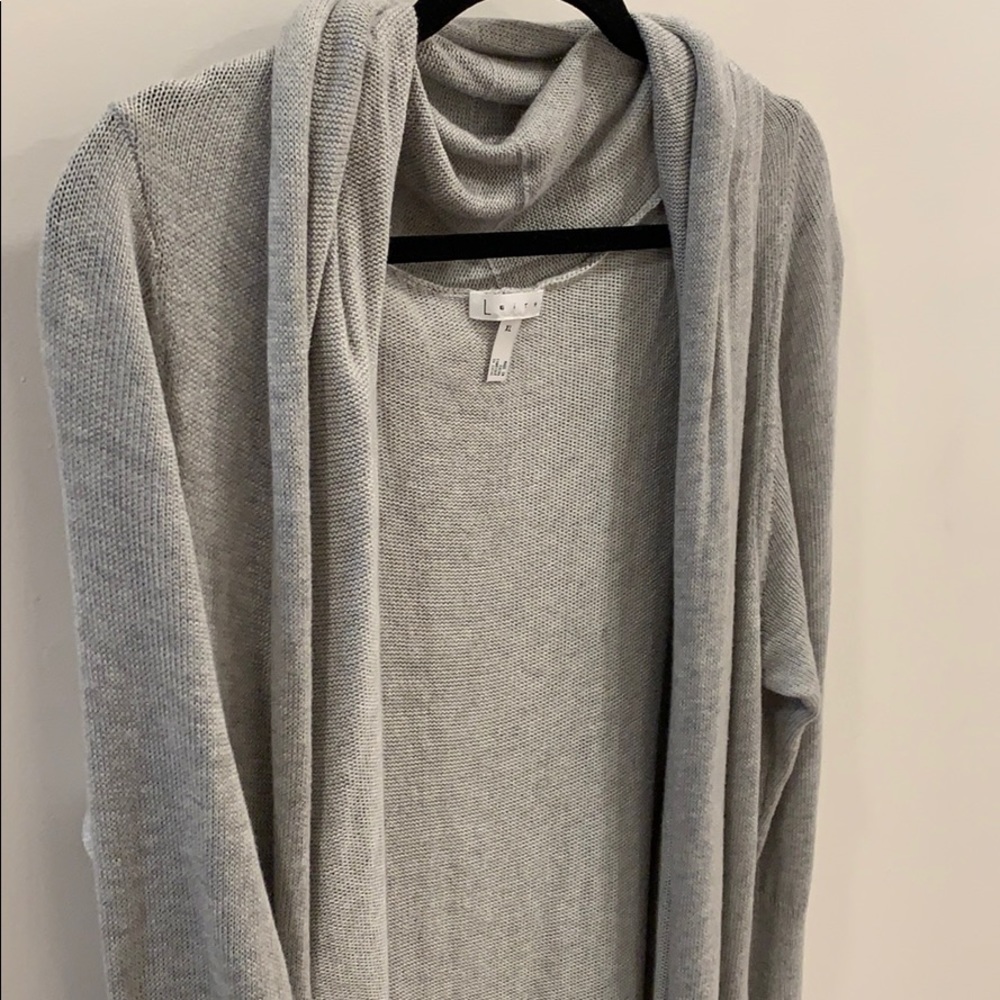 Leith Long Grey Cardigan